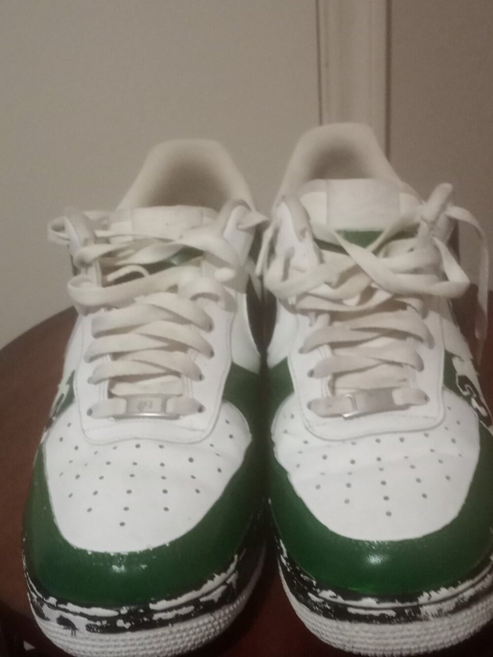 Mens Nike Air Force 1 Custom Shoes Boston Celtics Paul Pierce Size 11 315122 111 - Picture 6 of 14